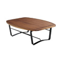 **Technische titel in het Nederlands: "Moderne design eettafel met houten blad en metalen onderstel"**