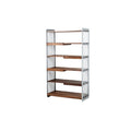 **Technische titel in het Nederlands: Elegante open boekenkast met houten planken**