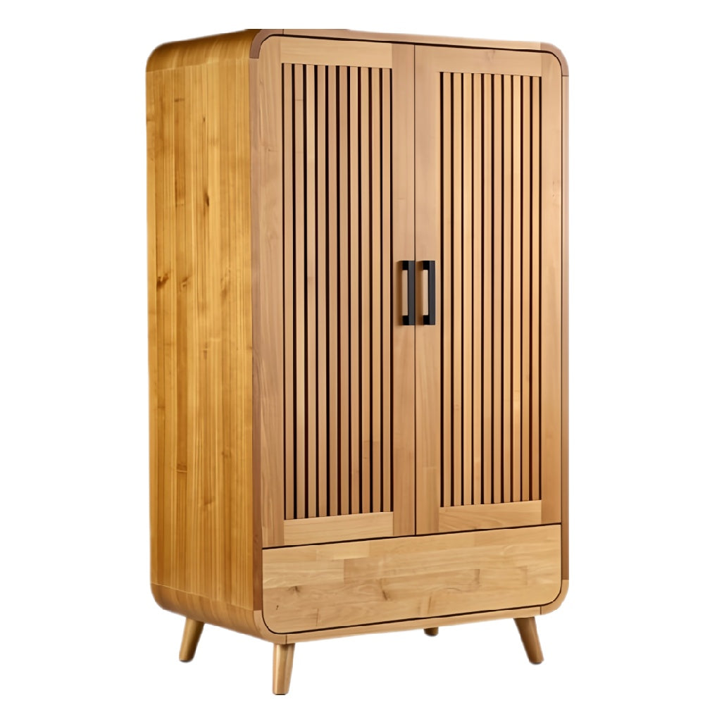 **Technische titel in het Nederlands: Strak Eiken Houten Kledingkast met Lattensysteem**