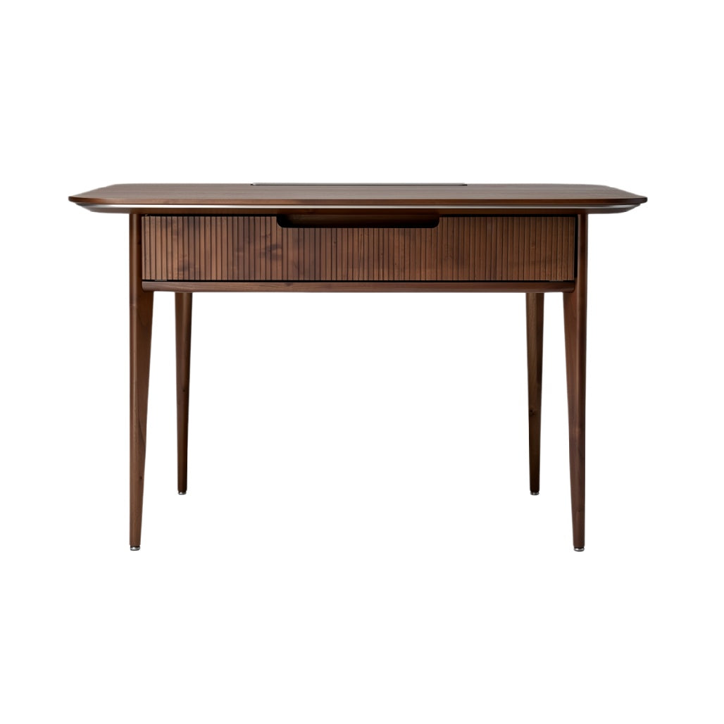 **Technische titel in het Nederlands: Modern houten bureau met lade en strak ontwerp**